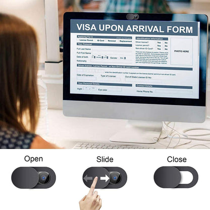 Webcam Cover,3 PCS Camera Cover Slide, Ultra-Thin Webcam Cover Slide Compatible for Laptop Desktops, MacBook, PC, Tablet, Cell Phone and more Accessories -Protect Your Privacy Security (3-Pack)