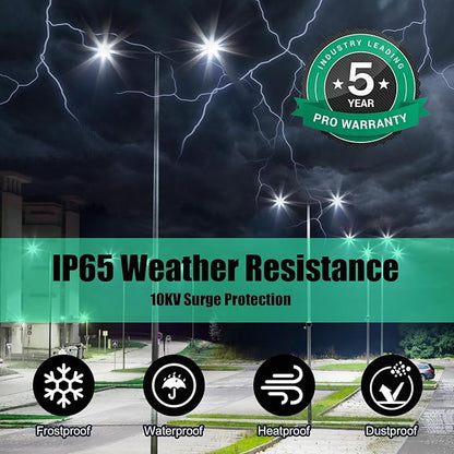 450W LED Parking Lot Light Dusk to Dawn Photocell with Slip Fitter 67,500LM, DLC ETL Listed Outdoor Street Area Light LED Shoebox Parking Pole Light 5000K IP65 Waterproof Commercial Lights 100-277VAC