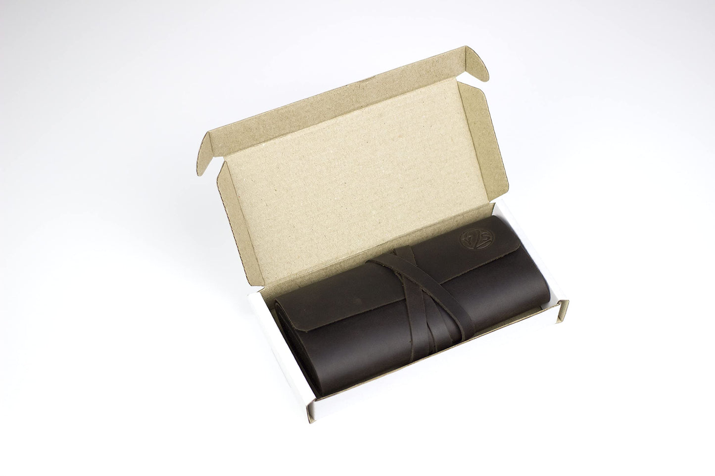 Leather Cord Organizer for 6 Cables - Brown