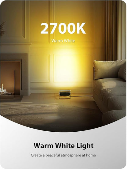 Onforu LED Flood Light Outdoor 500W Equiv, Color Changing RGBW 2700K Floodlight with Remote, Stage Lighting Uplights for Events, IP66 Uplighting Outdoor Spotlight Floor Light for Halloween 4 Pack
