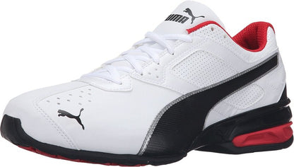 PUMA Men's Tazon 6 FM Cross Training Shoes, White-Black-Silver, 10.5
