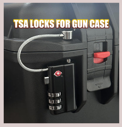 YOMOADD Professional TSA-Approved Gun Case Lock with Durable and Cut-Resistant Alloy Steel Shank — Secure Firearm Travel Case Lock for Gun Cases and Pistol Cases (1 Pack)