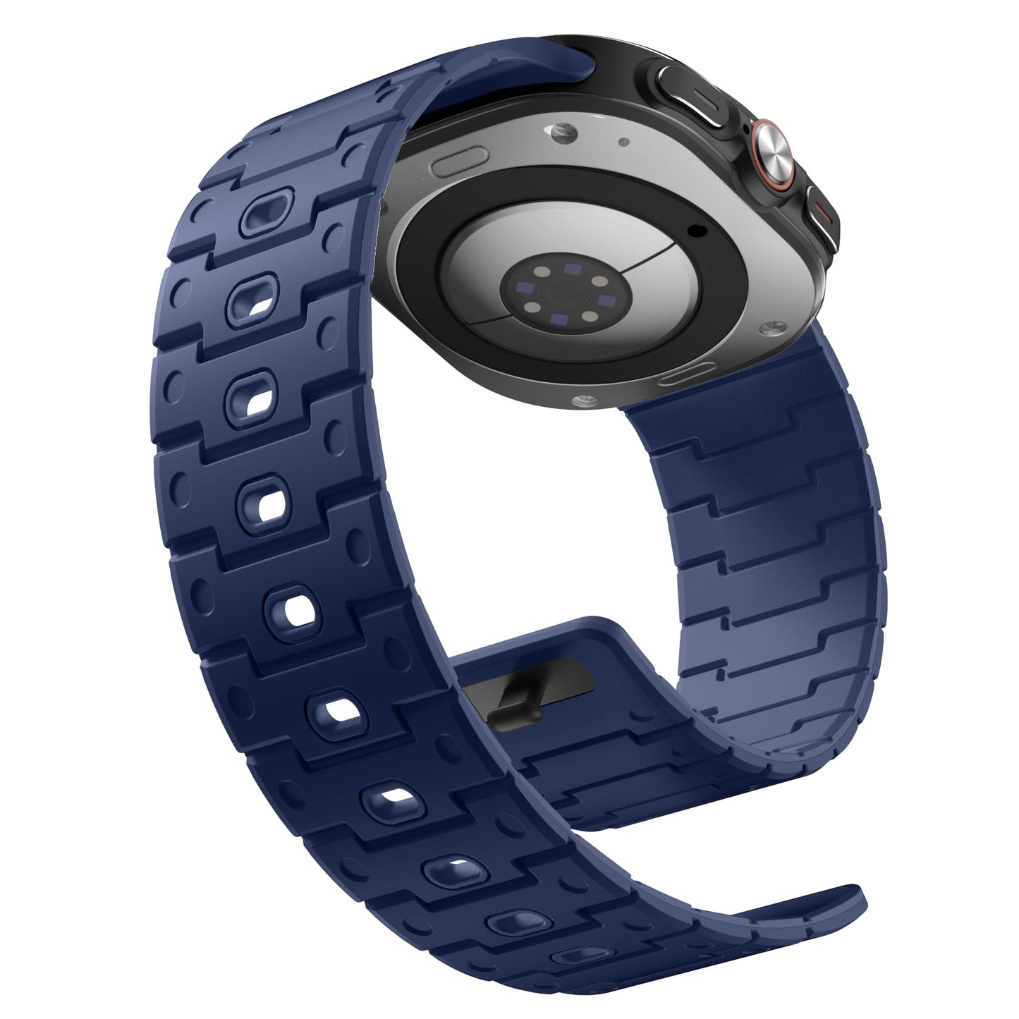Bandletic Magnetic Bands Compatible with Samsung Galaxy Watch Ultra Band 47mm for Men Women, Waterproof Silicone Sports Strap with Magnet Compatible with Galaxy Watch Ultra Bands, Navy Blue