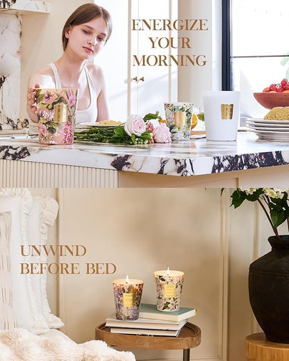 M&SENSE Roasted Coffee Scented Candle, 3 Wick Soy Natural Wax Fall Winter Candles, 35oz 150H Long Lasting, Stress Relief Festival Thanksgiving Christmas Home Fragrance Housewarming Gifts