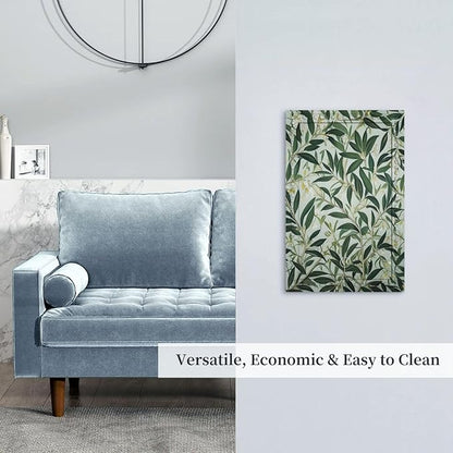 Sage Eucalyptus Leaves Foliage Light Switch Covers No Device Wall Plate 1 Gang Decorative Blank Switchplate Electrical Faceplate for Country Living Bedroom Decor
