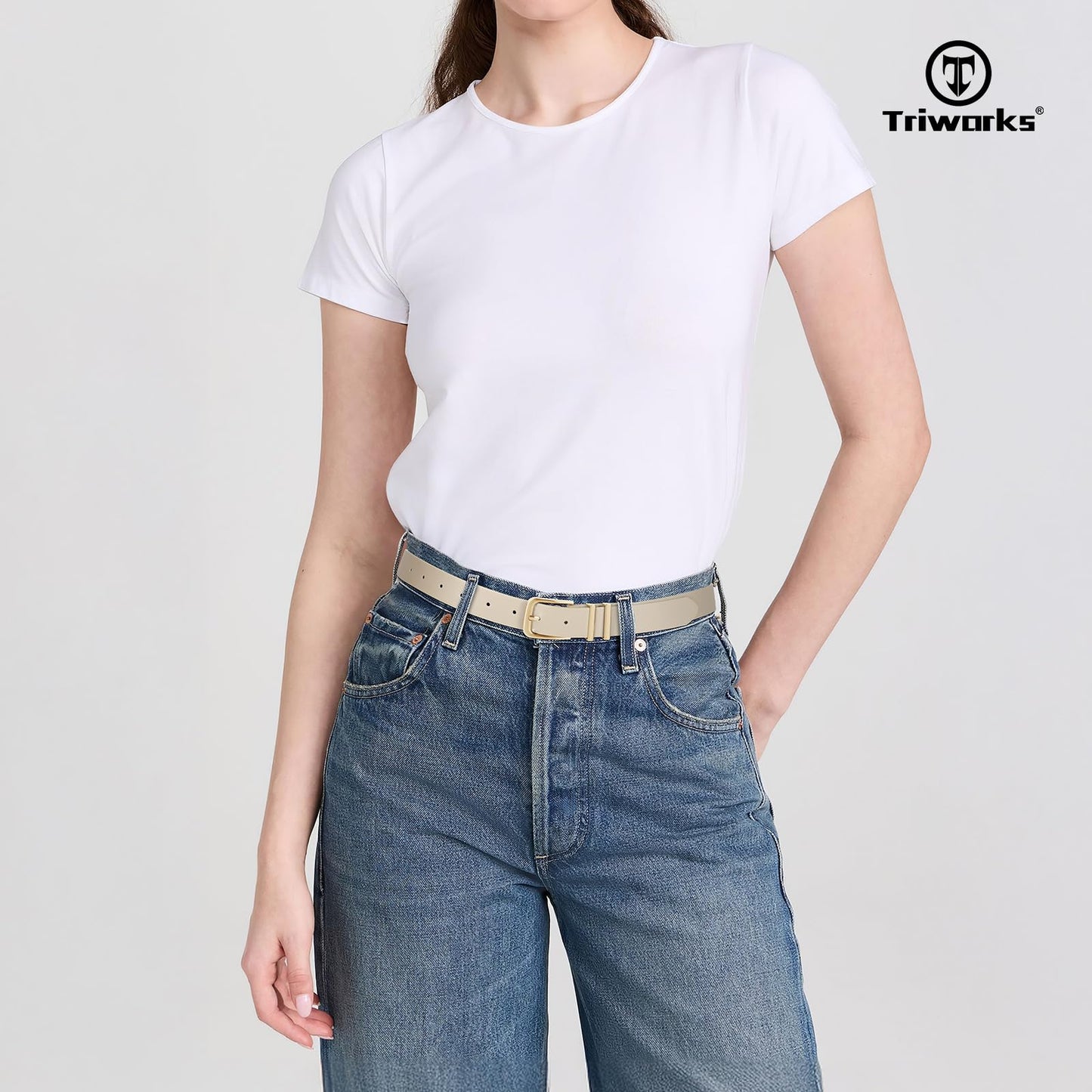 TRIWORKS 3 Pack Women Belts For Jeans Pants Dresses Ladies Leather Waist Belts