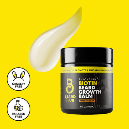 Beard Club - Beard Growth Serum with Natural Castor, Coconut and Avocado to Grow a Thicker, Fuller Beard, Fill in Patches and Stimulate Healthier Facial Hair Growth