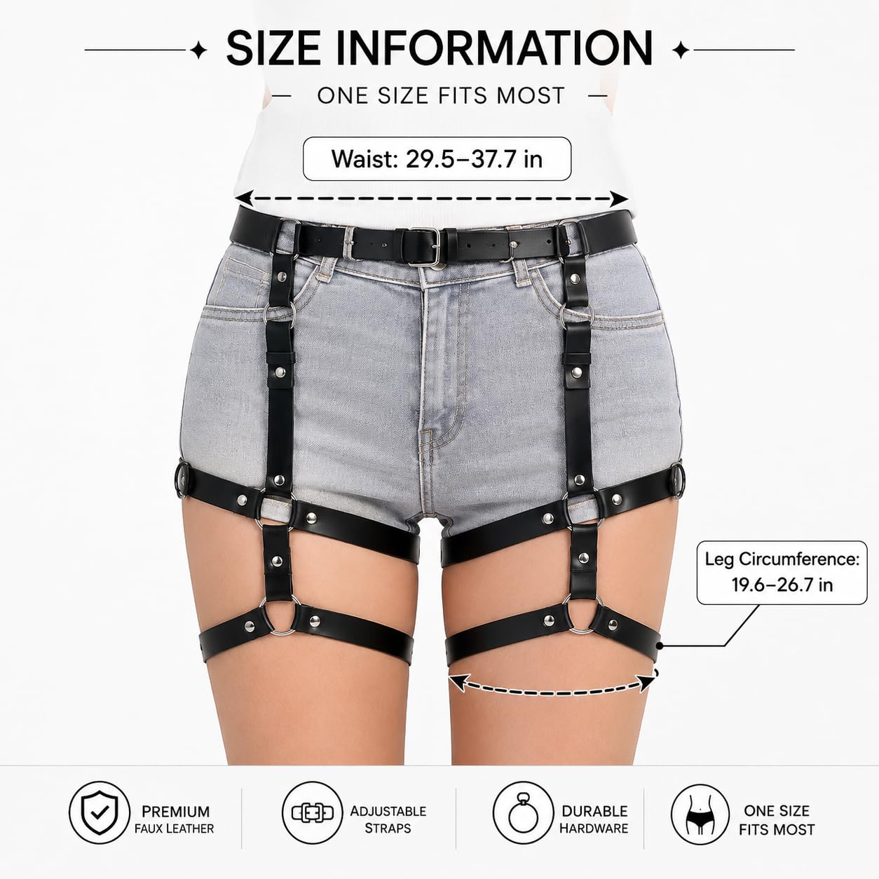 Women's garter belt Leather Thigh harness Punk Leg Belts lingerie Bar Carnival Party Cosplay outfits Accessories