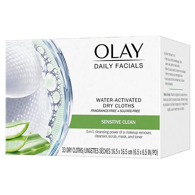 Olay Eye Makeup Remover Wipes, Daily Facials Gentle Face Cleanser