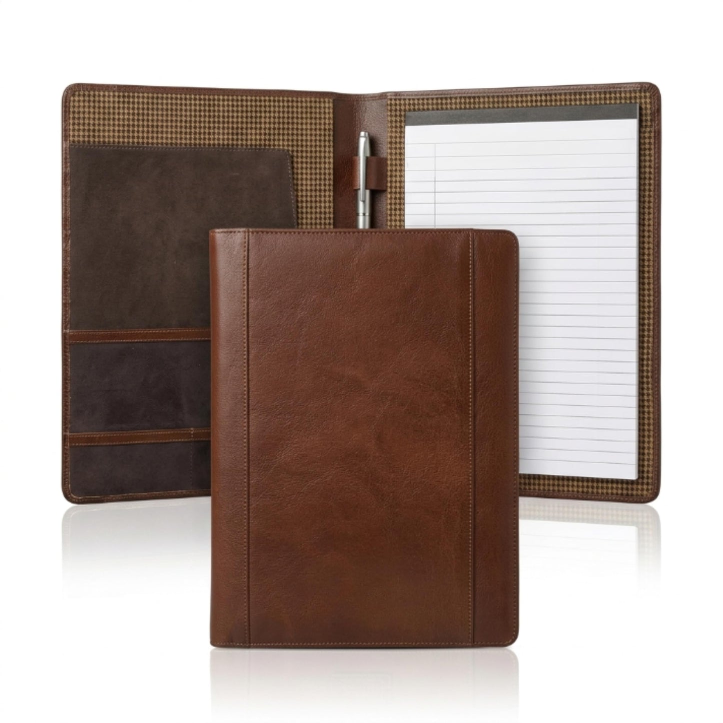 SETTINI Genuine Leather Portfolio Professional Organizer Padfolio – Resume Folder – Stylish Document Folio with Business Card Holder – Gift Portfolio for Men & Women - Fathers Day Gifts