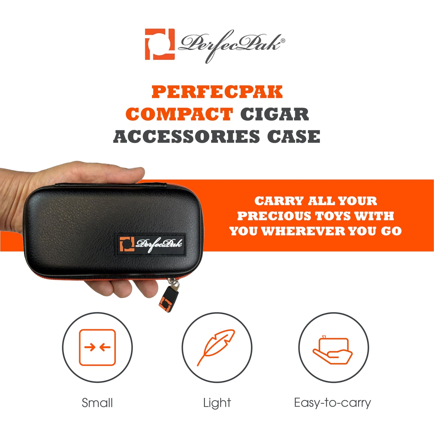 Perfec - PerfecPak Compact Cigar Accessories Case - Travel Case for Cigar Tools