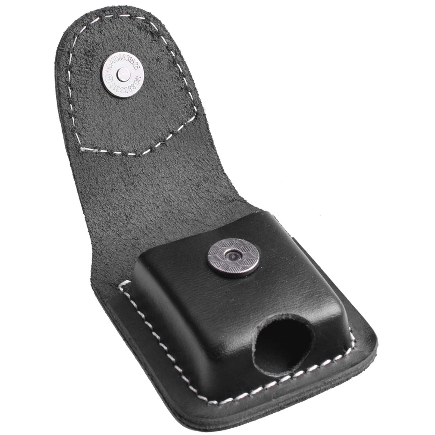 Handmade Fliptop Leather Lighter Pouch Holder Case with Pocket Belt Loop (Lion-Black)