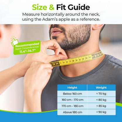 AUVON Inflatable Neck Stretcher for Cervical Traction, Cervical Stretcher with 3-Layer Design in Varying Sizes for Instant Relief, Neck Brace Pillow for Neck Support, Decompression Home Use, M Size