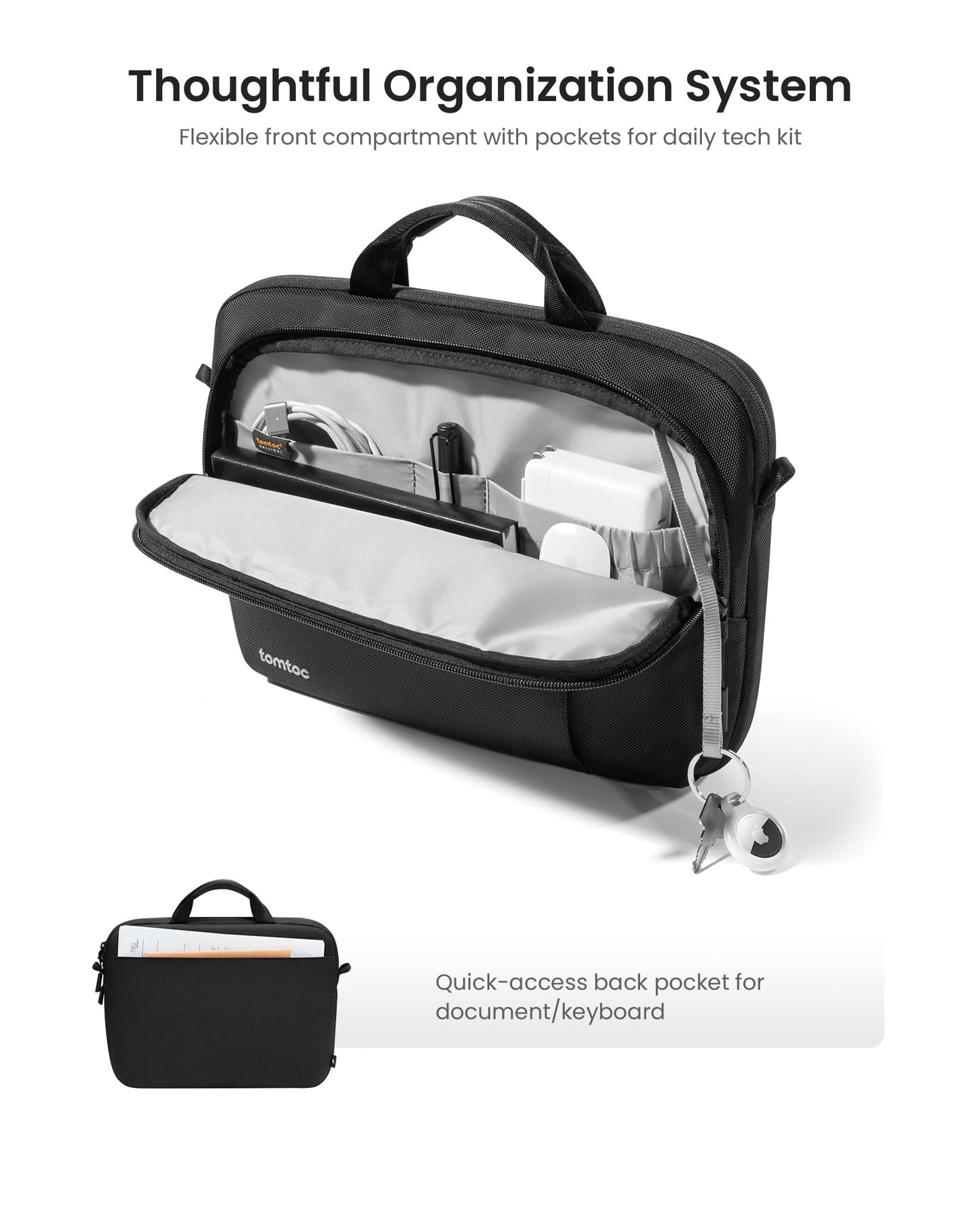 tomtoc 360 Protective Laptop Carry Case for 2026 14-inch MacBook Pro M5/M4/M3/M2/M1 Pro/Max A3426 A3427 A3434 A3112 A3401 A3185, Water-resistant Laptop Shoulder Bag for 13-inch MacBook Air/Pro/Neo