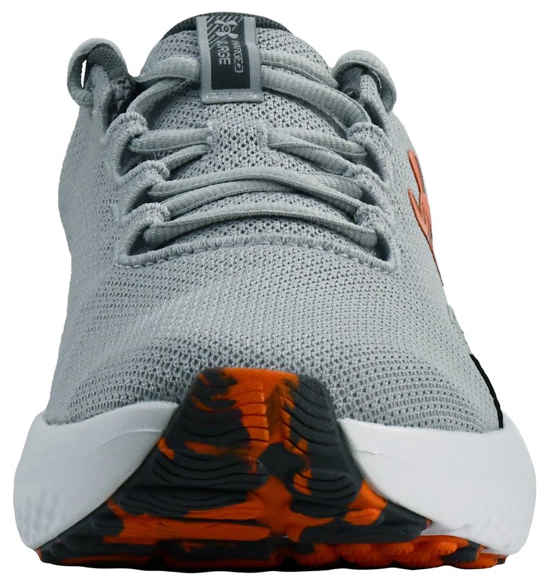 Under Armour Men's Charged Surge 4 Sneaker, Mod Gray/Castlerock/Team Orange, 12
