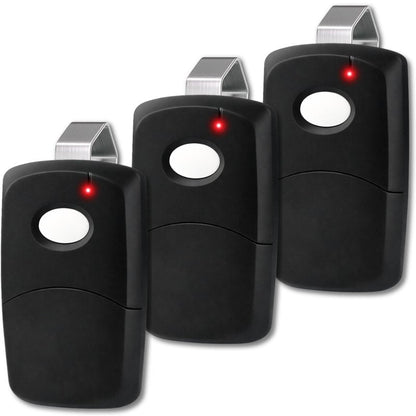 3X for Multicode Linear 308911, 10 dip Switch Gate Opener Remote 300MHz, Multi Code Garage Door Opener Remote, Black Garage Clicker Replacement