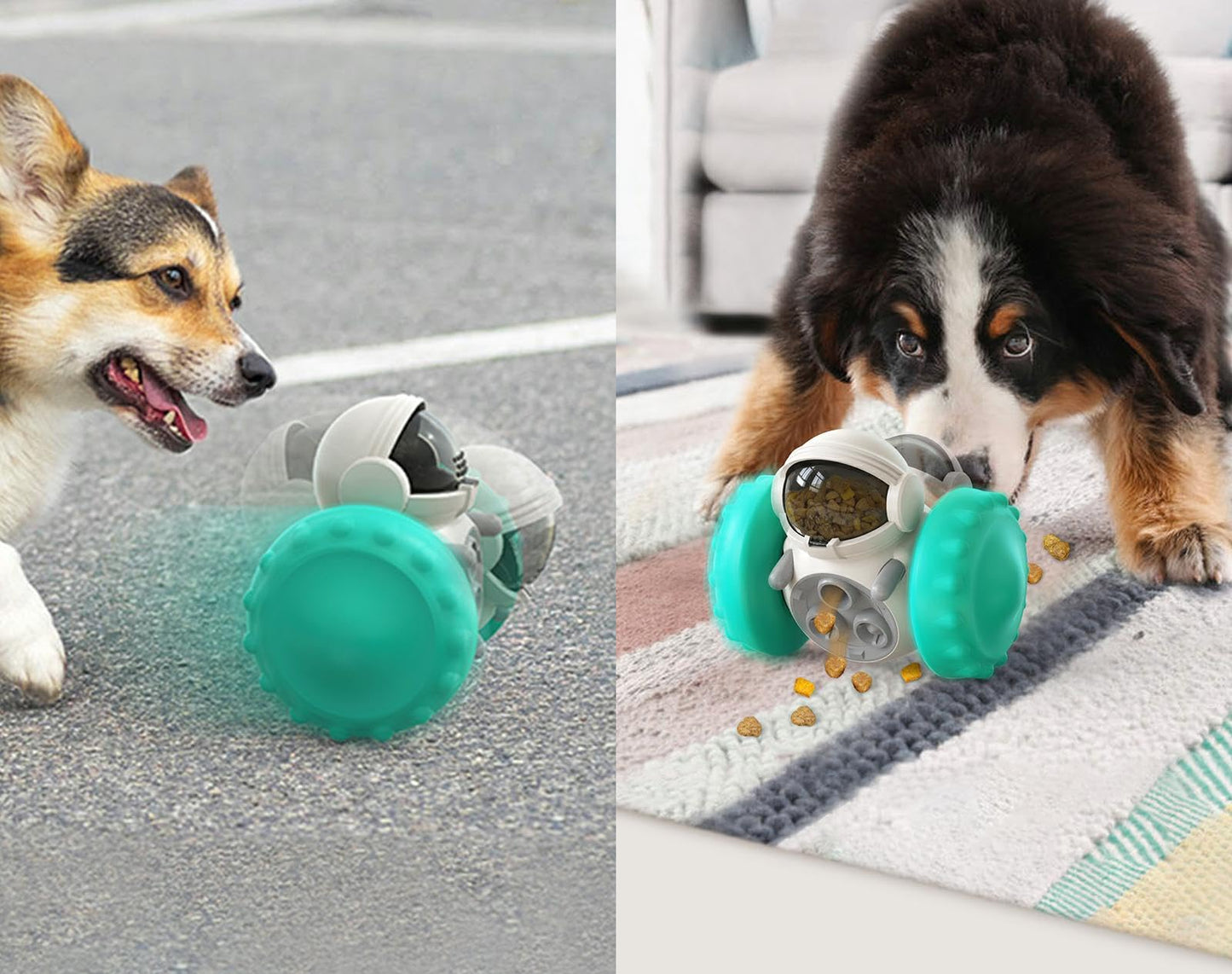 HNNOAIDA Interactive Dog Toy Dispensing Food (Blue)
