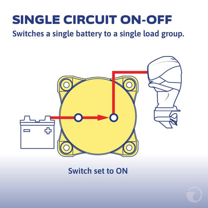 Blue Sea Systems On/Off Battery Isolator Switch With Locking Key, Black, 6004200 m‑Series