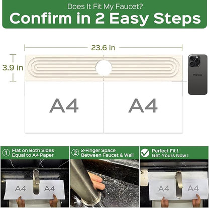 23.6 Inch Stone Faucet Mat for Kitchen Sink Splash Guard