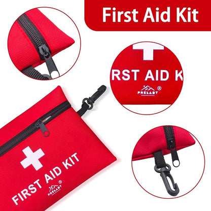 Travel Size First Aid Kit - 152 Pieces, TSA Approved Mini Med Kit for Home, Car, Camping, Sports & Office