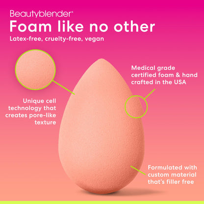 Beautyblender® | Bubble Blender Makeup Sponge | Blend Liquid Foundations, Powders and Creams | Streak Free Application | Vegan, Cruelty Free | Made in USA