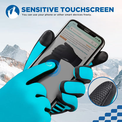 SIMARI Winter Gloves for Women Men - Cold Weather Thermal Touch Screen Ski Snow Glove Liners, Non-Slip Palm & Warm Fleece Lined, for Running Cycling Driving Hiking Walking Sports Outdoor Texting Work