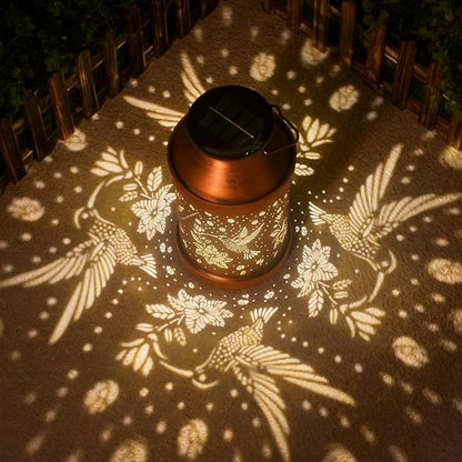 Birthday Gifts for Women, Men, Mom, Hummingbird Solar Lanterns Outdoor Waterproof - Solar Lights Outdoor Hanging Garden Decor for Outside, Patio, Outdoor, Yard, Lawn, Balcony