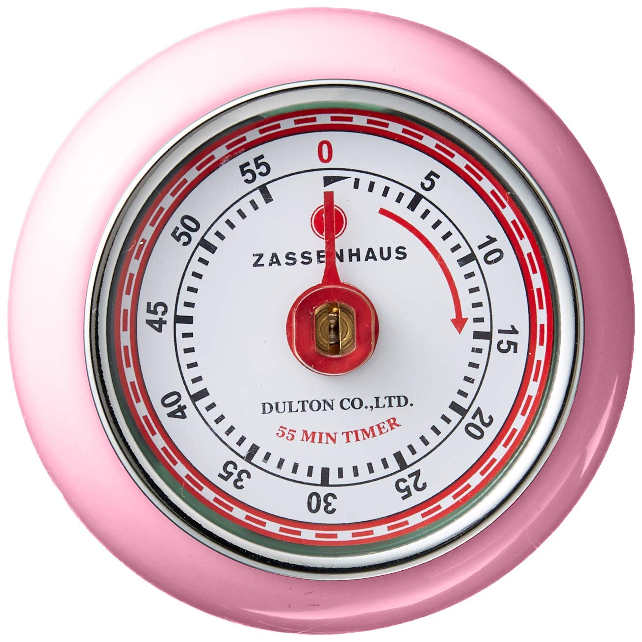 Zassenhaus Magnetic Retro Kitchen Timer, Classic Mechanical Cooking Timer (Black)