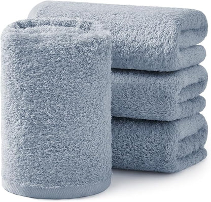 REDKISS 4-Pack Luxury Hand Towels, 16x32 Inch 450 GSM 100% Cotton, Super Soft
