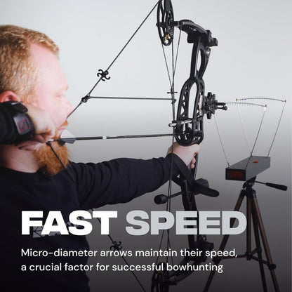 BALLISTA FRACTURA Hunting Micro Diameter Arrows for Compound and Recurve Archery Bow - Carbon 32", OD 6mm, Spine 300-6pcs