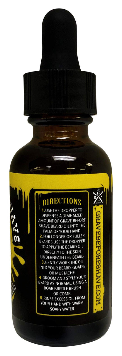 Grave Before Shave Beard Oil (Cigar Blend) 4 oz. Bottle