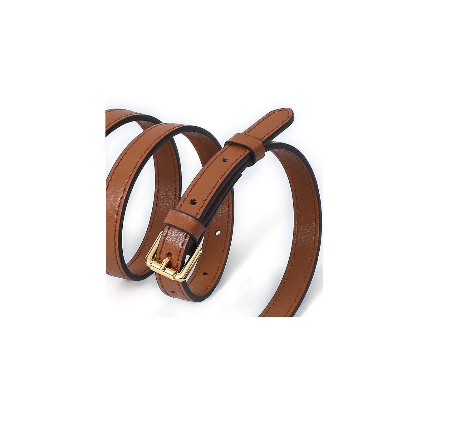 LDKJ Vachetta Leather Adjustable Crossbody Strap for ， women's crossbody handbags (Brown)