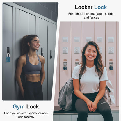 Puroma Combination Lock 4 Digit Waterproof Locker Locks Secure Outdoor Padlock for Gym Lockers, Toolboxes, Gates, Fences, Storage, Sports Locker (Peacock Blue)