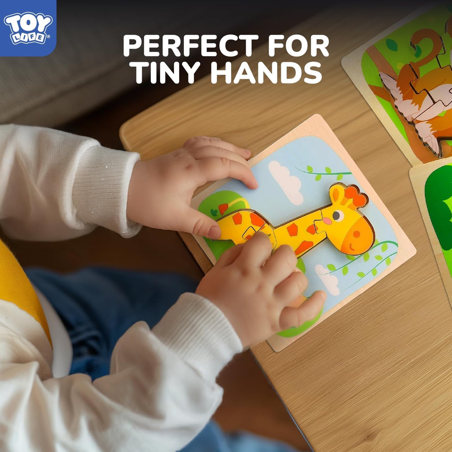 TOY Life Wooden Puzzles for Toddlers 2-4, Toddler Montessori Toys for 1 2 3 Year Old Boys Girls, Animals Wood Jigsaw Puzzles, Educational Learning Toy Kids Puzzle, Best Gifts for Baby Age 1-3 2-4