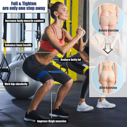 Resistance Bands for Working Out, Exercise Workout Bands for Women & Men, 3 Levels Elastic Stretch Bands for Exercise with Carry Bag for Physical Therapy, Home Fitness, Strength Training, Yoga