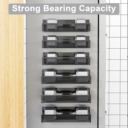 Magnetic Spice Rack for Refrigerator, 4 Pack Magnetic Shelf, Fridge Magnet Organizer with Moveable 8 Hooks, Magnetic Fridge Shelf for Kitchen Organization and Storage (4 Pack)
