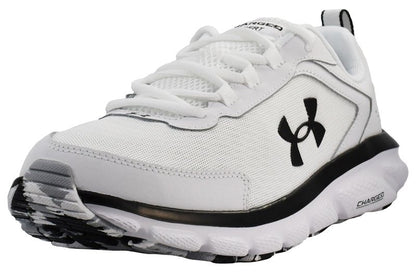 Under Armour Mens Charged Assert 9 Marble Running Shoe, White(101)/Black, 12 US