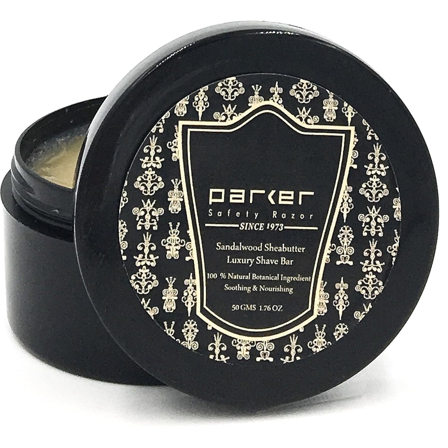 Parker Travel Shave Kit – Premium Buffalo Leather Travel Bag, Portable Safety Razor with 5 Blades, Pure Badger Lathering Brush & Sandalwood Shea Butter Soap