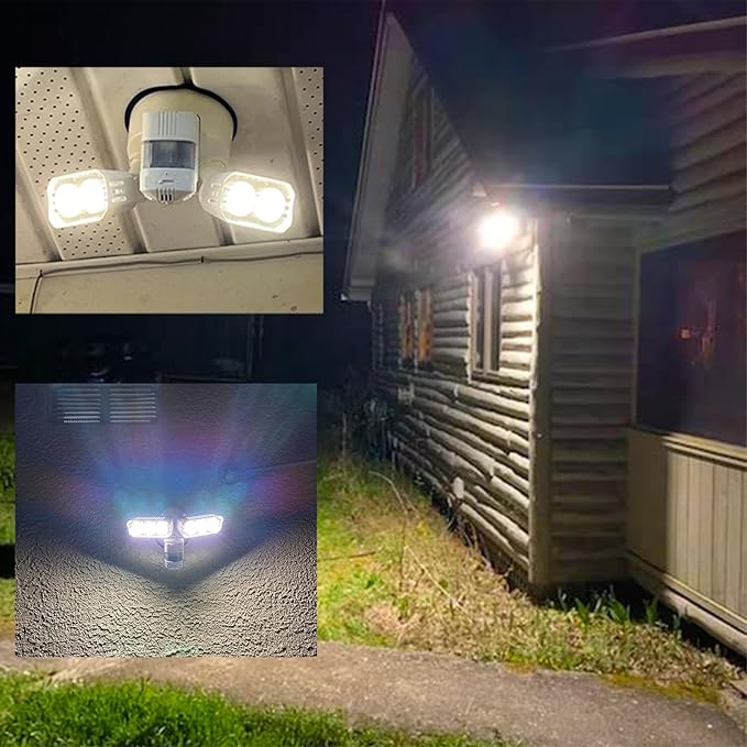 SANSI 28W 3500LM Motion Sensor Outdoor Lights, Outdoor Motion Sensor Light Security Lights Detector with 4 Mode 350W Equiv 5000K, IP65 Waterproof for Soffit, Garage, Yard (Black) Hardwired