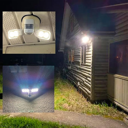 SANSI 28W 3500LM Motion Sensor Outdoor Lights, Flood Lights Outdoor Motion Sensor Security Lights Detector with 4 Mode 350W Equiv 5000K, IP65 Waterproof for Soffit, Garage, Yard (White) Hardwired