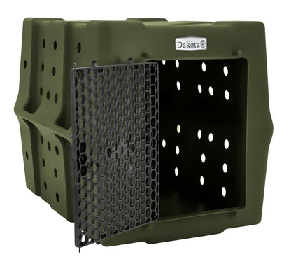 Dakota 283 Canine Rough and Tough Economy Dog Crate w/Removable Two-Way Door - Heavy Duty Outdoor Kennel for Large Breed Dogs (Olive, Large)