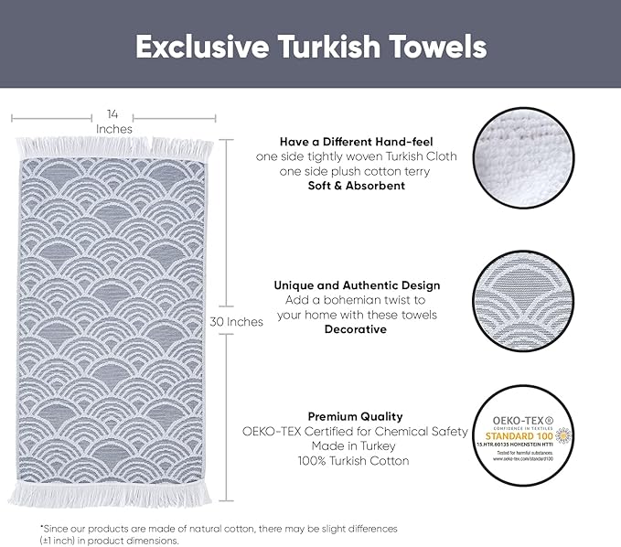 sea me at home Hand Towels for Bathroom, Cotton Kitchen Hand Towels, 100%