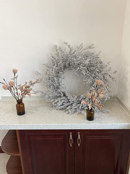 Winter Front Door Wreath 26 Inch Winter Silver Berry Wreath