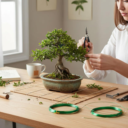 Bonsai Wire Kit, 98 Feet Aluminum Bonsai Tree Training Adjustable Wires Accessories for Holding Branches Wire Bonsai-Tool Set Small Trunks Bonsai-Trees Indoor Garden DIY Tools (3 Colors, 1mm, 30m)