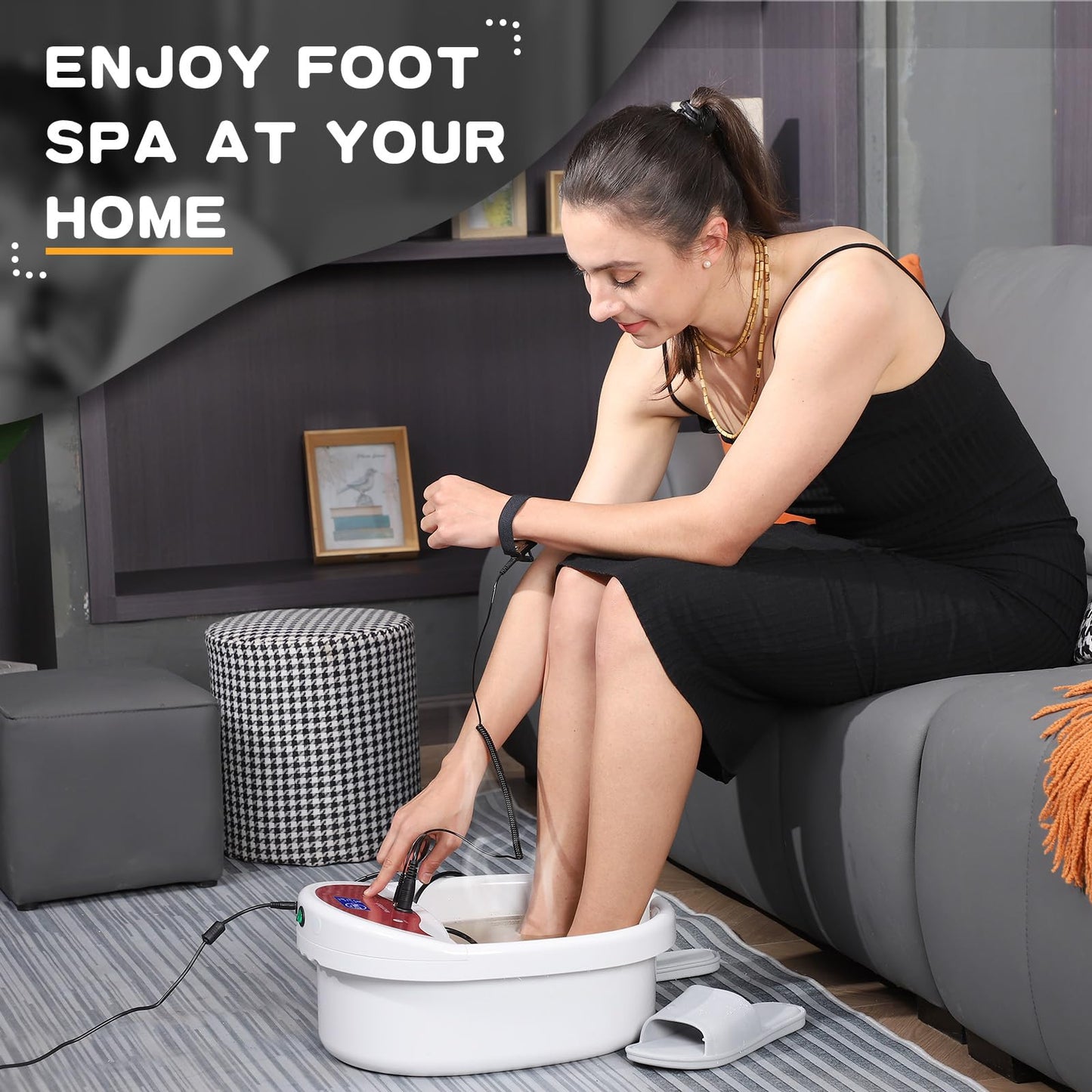 Ionic Foot Bath Detox Machine, Ion Cleanse for Home Use, Salon, Beauty SPA Club (2 Arrays, 100 Liners) Green