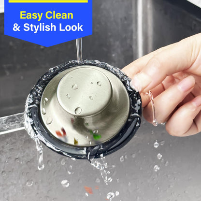 Kitchen Sink Stopper for Garbage Disposal Stainless Steel Sink Drain Plug Cover for InSinkErator Waste King, Whirlpool, and More, Fits Standard Kitchen Sink Size of 3 1/2 Inch Brushed