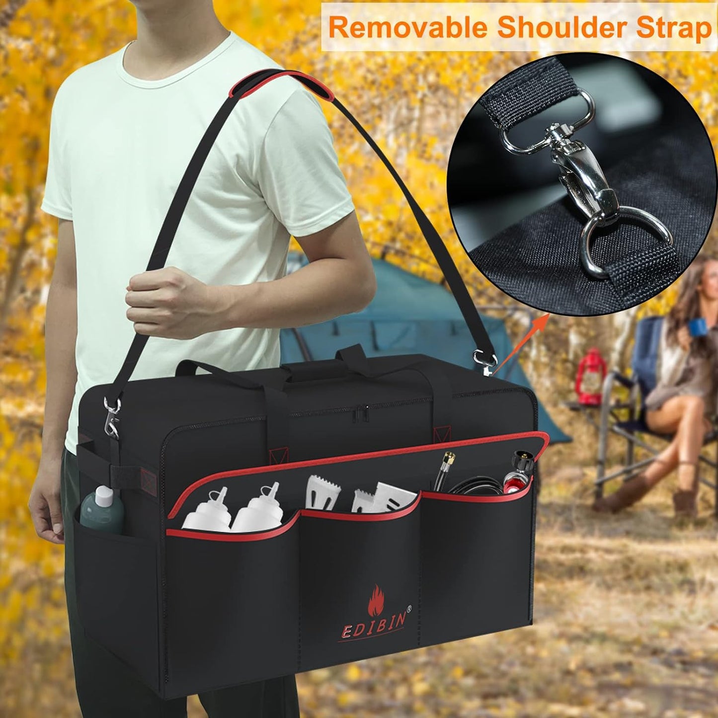 Grill Carry Bag for Pit Boss Grills 75275 Two-Burner Portable Grill,Heavy Duty Waterproof Tabletop Griddle Cover for Pit Boss Griddle 75275
