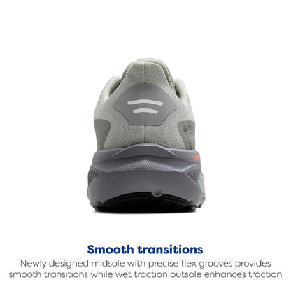 Brooks Men’s Ghost 17 GTX Waterproof Supportive Running & Walking Shoe - Smoke/Primer Grey/Orange - 11.5 Medium