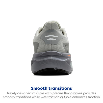 Brooks Men’s Ghost 17 GTX Waterproof Supportive Running & Walking Shoe - Smoke/Primer Grey/Orange - 12 Medium