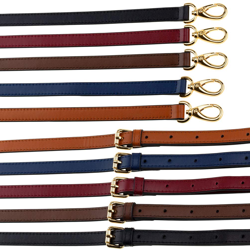 Allzedream Genuine Leather Purse Strap Replacement Crossbody Handbag Long Adjustable (Brown)